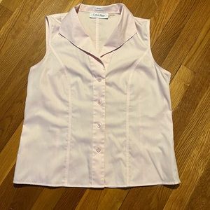 Calvin Klein Sleeveless Button Up